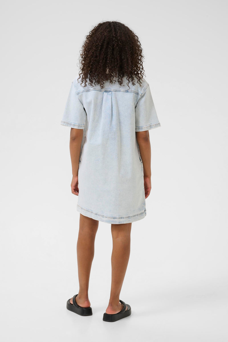 white christmas dresses Maja Short Denim Dress