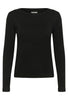 Lizza Boatneck Knit Top - Black