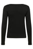 Lizza Boatneck Knit Top - Black