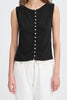 Sari Sleeveless Blouse - Black