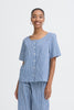 Jilma Plaid Top - Navy