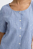 Jilma Plaid Top - Navy