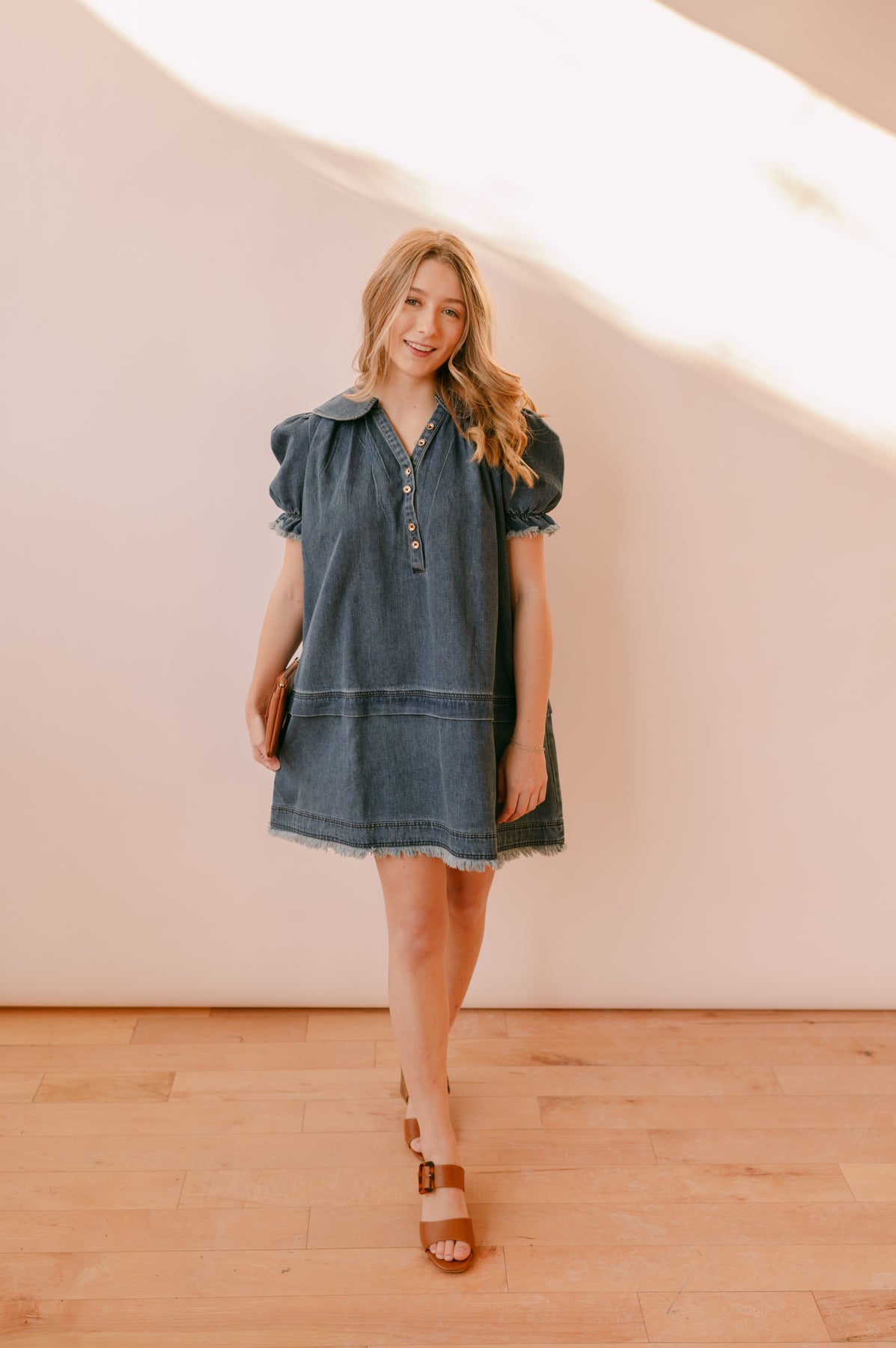 Jennie Smocked Denim Dress