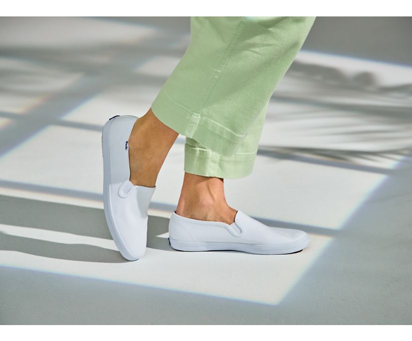 White canvas slip on sneakers new arrivals