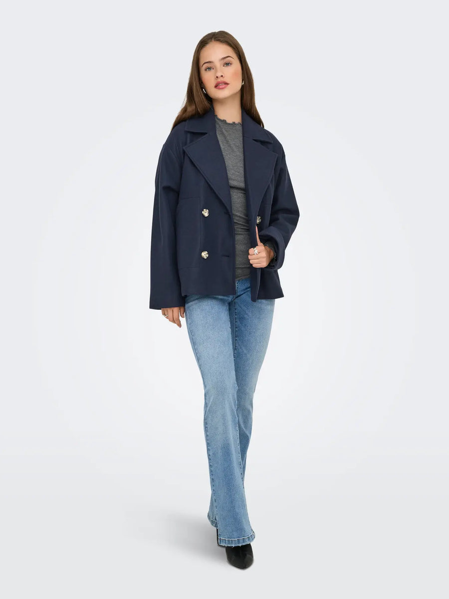 Nancy Brushed Jacket - Navy – West on Main