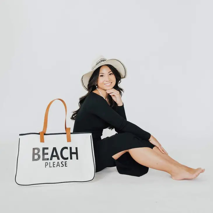 Beach Please Tote Bag Natural